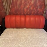 Pat piele ecologica rosu si negru